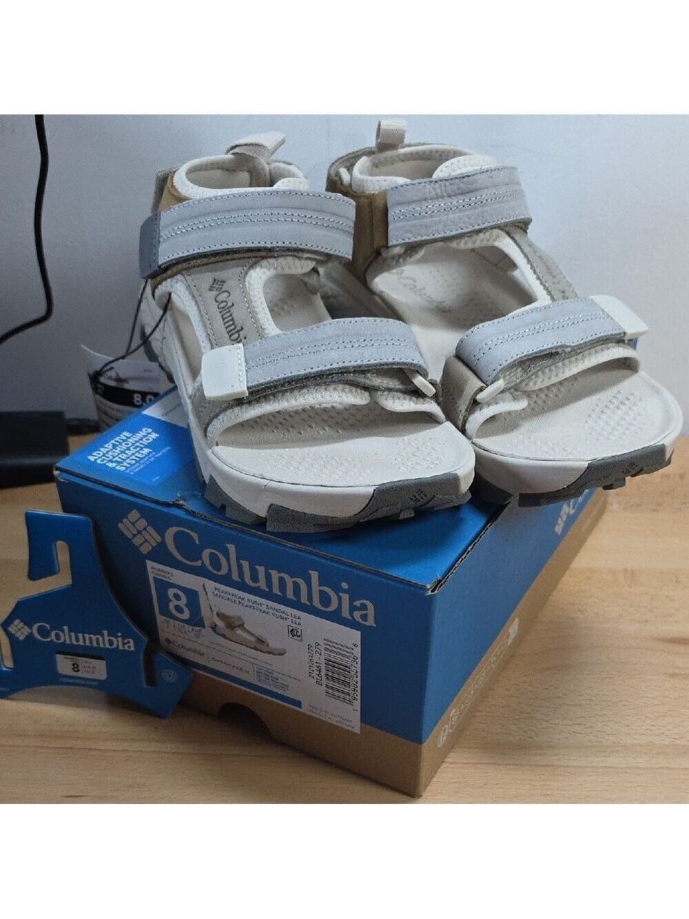 Columbia Gray and Tan Sport Sandals with Adjustable Straps